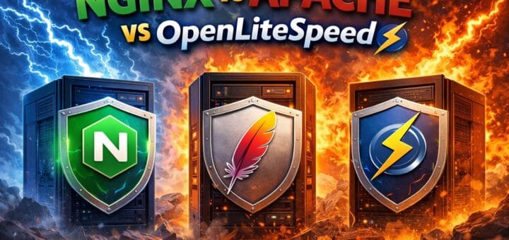 Perbandingan penggunaan RAM Nginx Apache dan OpenLiteSpeed di Debian