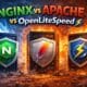 Perbandingan penggunaan RAM Nginx Apache dan OpenLiteSpeed di Debian