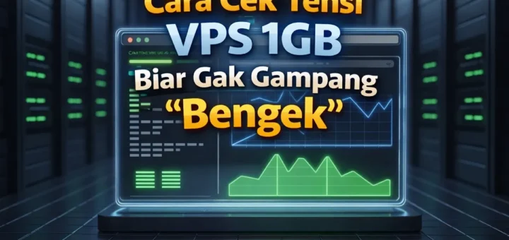 Tampilan terminal linux saat melakukan pengecekan RAM dan CPU server