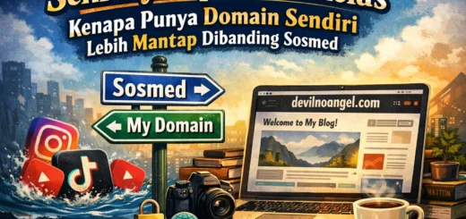 Ilustrasi alasan kenapa branding lewat domain sendiri lebih aman jangka panjang dibanding hanya mengandalkan media sosial.
