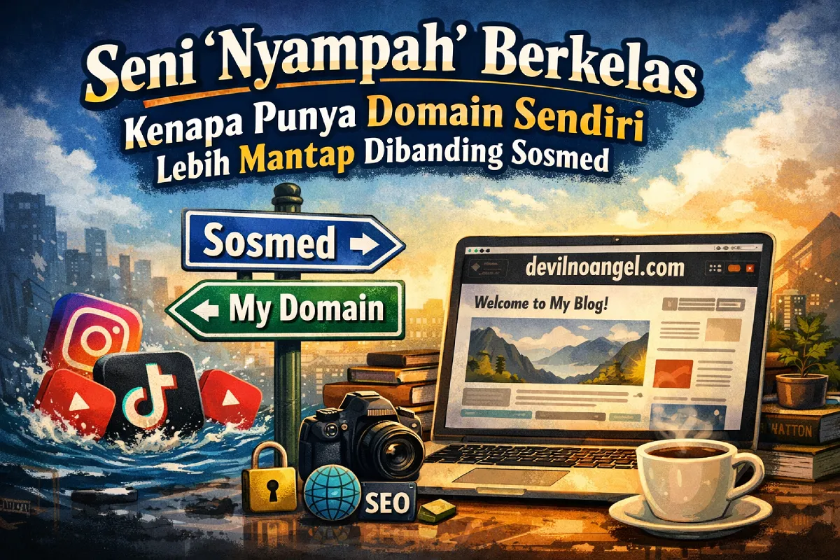Ilustrasi alasan kenapa branding lewat domain sendiri lebih aman jangka panjang dibanding hanya mengandalkan media sosial.