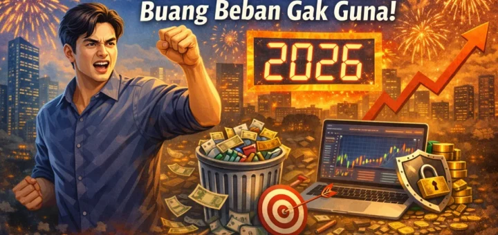 Ilustrasi semangat baru menyambut tahun baru 2026 dengan strategi gas pol